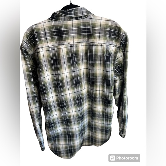 Carhartt Green Black Plaid Classic Fit Flannel Heavy Long Sleeve Shirt Size XLT - Picture 7 of 9